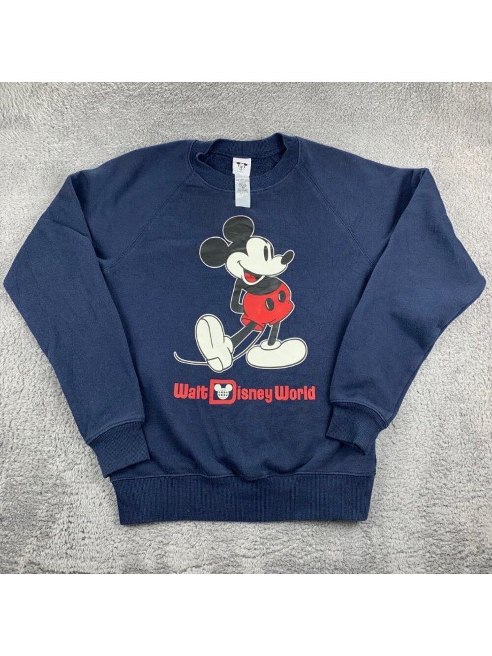 Disney Sweatshirt Unisex XS Navy Blue Mickey Mouse Walt Disney World Graphic